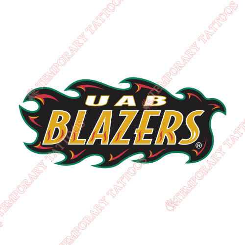 UAB Blazers Customize Temporary Tattoos Stickers NO.6633